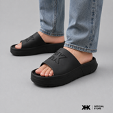 KHKSHOES SLIDE - BLACK สีดำ รองเท้าแตะยาง EVA Shoes กันน้ำ เบาสบาย