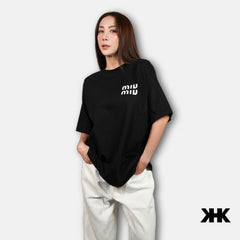 KHK T-Shirt เสื้อยืดสีดำ พิมพ์ลาย กาเมกาเม