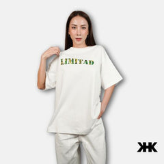 KHK T-Shirt เสื้อยืด สีขาว พิมพ์ลาย LIMITAD