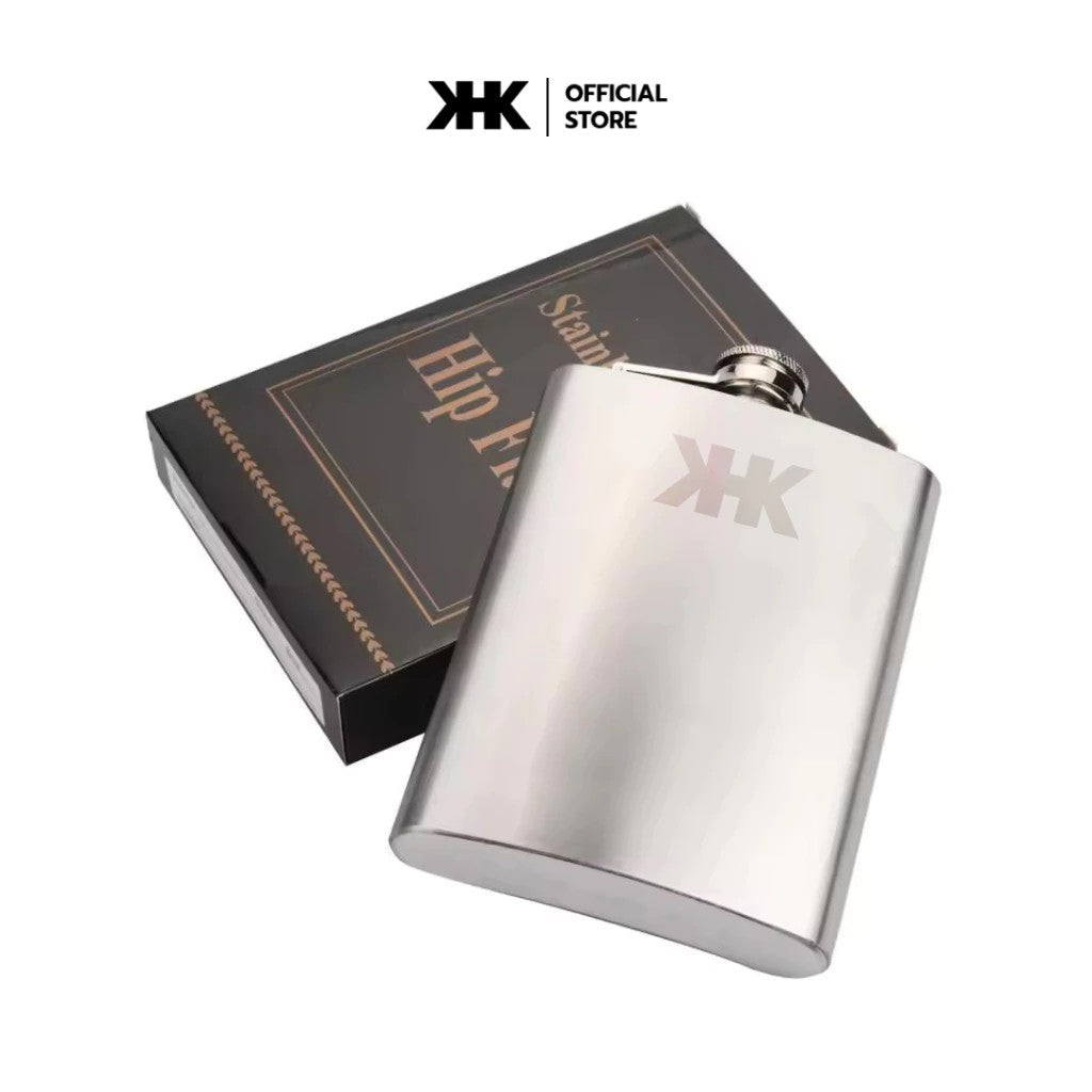 KHK Stainless Steel Hip Flask ขวดสแตนเลสพกพา
