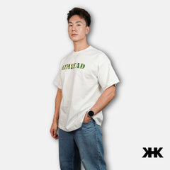 KHK T-Shirt เสื้อยืด สีขาว พิมพ์ลาย LIMITAD