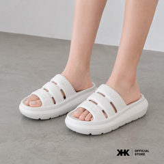KHKSHOES STRIPES - WHITE สีขาว รองเท้าแตะยาง EVA Shoes กันน้ำ เบาสบาย
