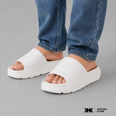 KHKSHOES SLIDE - WHITE สีขาว รองเท้าแตะยาง EVA Shoes กันน้ำ เบาสบาย