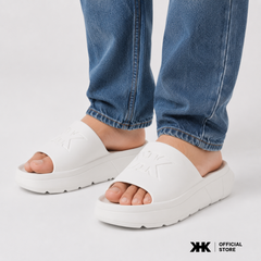 KHKSHOES SLIDE - WHITE สีขาว รองเท้าแตะยาง EVA Shoes กันน้ำ เบาสบาย