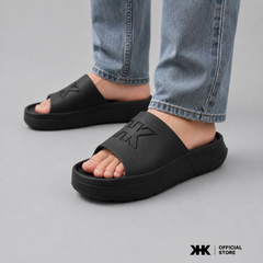 KHKSHOES SLIDE - BLACK สีดำ รองเท้าแตะยาง EVA Shoes กันน้ำ เบาสบาย
