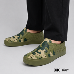 KHKSHOES ONE - GREEN CAMOU  ลายทหาร รองเท้ายาง EVA Shoes กันน้ำ เบาสบาย