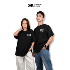 KHK T-Shirt เสื้อยืดสีดำ พิมพ์ลาย กาเมกาเม