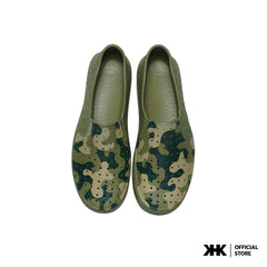 KHKSHOES ONE - GREEN CAMOU  ลายทหาร รองเท้ายาง EVA กันน้ำ เบาสบาย
